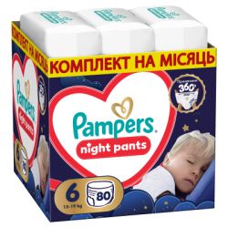 ϳ������ Pampers Night Pants ����� 6 (13-19 ��) 80 �� (8006530320511)
