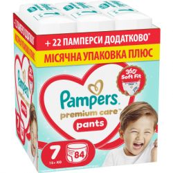 ϳ������ Pampers Premium Care Pants ����� 7 (15+ ��) 84 �� (8006530315784)