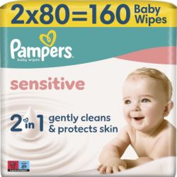 ������� ������� �������� Pampers Sensitive 2 x 80 ��(160 ��) (8006530135252) - �������� 2