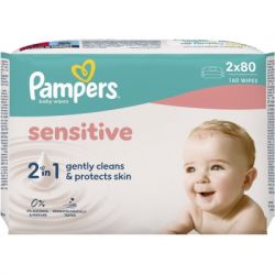 ������� ������� �������� Pampers Sensitive 2 x 80 ��(160 ��) (8006530135252)