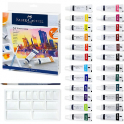 ���������� ����� Faber-Castell Castell Watercolours 24 ������� � ����� �� 9 �� + ������ �� �������, 169624 (31935) - �������� 3