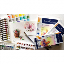 ���������� ����� Faber-Castell Castell Watercolours 24 ������� � ����� �� 9 �� + ������ �� �������, 169624 (31935) - �������� 6