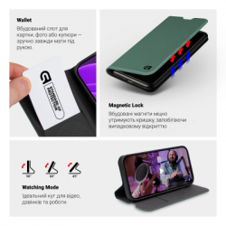 Чохол до мобільного телефона Armorstandart OneFold Case Motorola G77 5G Green (ARM91217) - Картинка 5