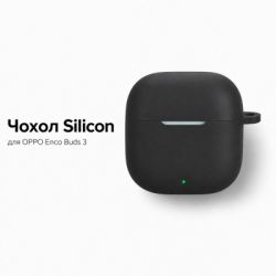 Чохол для навушників BeCover Silicon для OPPO Enco Buds 3 Black (715908) - Картинка 2