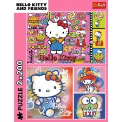 Пазл Trefl Hello Kitty Вітаю Кітті та друзів 2х200 елементів (5900511133363) - Картинка 4