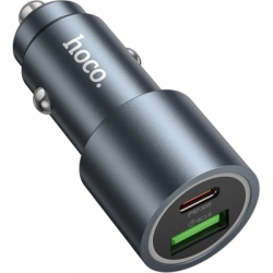 Зарядний пристрій HOCO 1xUSB-C PD30W + 1xUSB QC3.0 48W car adapter Z60 gray (6942007642095) - Картинка 6