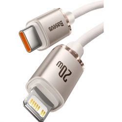 Кабель Type-C/Lightning - 1.2 м Baseus CAJY001304 Crystal Shine Series Fast Charging 20W Pink - Картинка 2