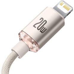 Кабель Type-C/Lightning - 1.2 м Baseus CAJY001304 Crystal Shine Series Fast Charging 20W Pink - Картинка 4