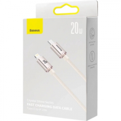 Кабель Type-C/Lightning - 1.2 м Baseus CAJY001304 Crystal Shine Series Fast Charging 20W Pink - Картинка 8