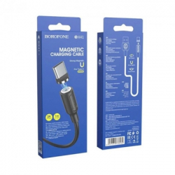Дата кабель USB 2.0 AM to USB-C 1.0m 2.4A magnetic BX41 black BOROFONE (6931474738462) - Картинка 4