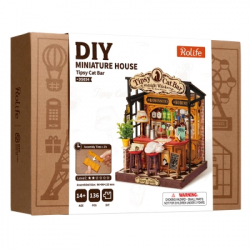Конструктор Robotime Rolife дерев'яний 3DTipsy Cat Bar (DS054) - Картинка 6