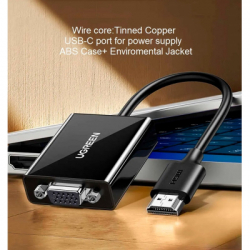 ���������� HDMI M to VGA F 1920x1080 60Hz black Ugreen (UGR-90813) - �������� 8