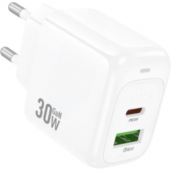 �������� ������� HOCO CS55A 1xUSB-C PD30W + 1xUSB QC3.0 white (6942007631549) - �������� 4