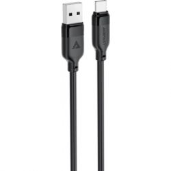Дата кабель USB 2.0 AM to USB-C 1.2m 3A TPE black Acefast (6974316283812) - Картинка 2