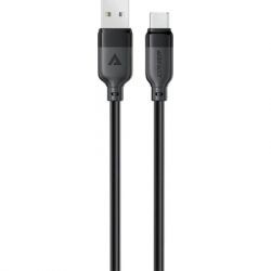 ���� ������ USB 2.0 AM to USB-C 1.2m 3A TPE black Acefast (6974316283812)