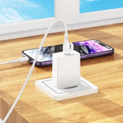 Зарядний пристрій BOROFONE USB-C PD20W + cable USB-C to Lightning white (6941991111419) - Картинка 7