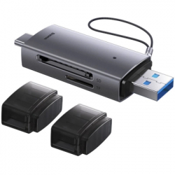 Картрідер Кардридер USB Baseus Lite, Grey, Type-C / USB 3.0 - microSD / SD (WKQX060113) - Картинка 5