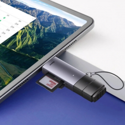 Картрідер Кардридер USB Baseus Lite, Grey, Type-C / USB 3.0 - microSD / SD (WKQX060113) - Картинка 7