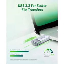 USB ���� ���������� Acer 64GB UT300 USB-A/Type-C 3.2 Silver (BL.9BWWA.589) - �������� 4