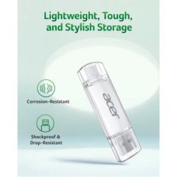 USB ���� ���������� Acer 64GB UT300 USB-A/Type-C 3.2 Silver (BL.9BWWA.589) - �������� 5