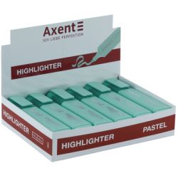 Маркер Axent Highlighter 2537-A, 1-5 мм клиноп. пастель бірюзовий (2537-09-A) - Картинка 2