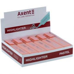 Маркер Axent Highlighter 2537-A, 1-5 мм клиноп. пастель рожевий (2537-24-A) - Картинка 2