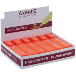 Маркер Axent Highlighter 2537-A, 1-5 мм клиноп. помаранчевий (2537-12-A) - Картинка 2