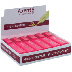 Маркер Axent Highlighter 2537-A, 1-5 мм клиноп. рожевий (2537-10-A) - Картинка 2