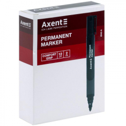 Маркер Axent Permanent Comfort Grip 2542-A, 2 мм круглий червоний (2542-06-A) - Картинка 2