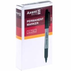 Маркер Axent Permanent D2606, 1 мм круглий чорний (D2606-01) - Картинка 2