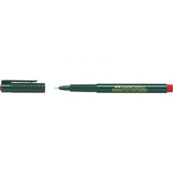 Лайнер Faber-Castell ручка капиллярная FINEPEN 1511 Document красный 0,4 мм (2203) - Картинка 3