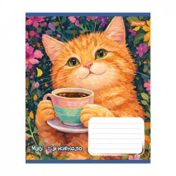 Тетрадь 1 вересня Sunny cat А5 12 листов коса линия (768770) - Картинка 2