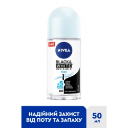 Антиперспирант Nivea Black & White Invisible Pure 50 мл (4006000032450) - Картинка 3