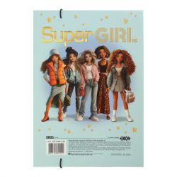 Папка для трудового навчання ZiBi для праці та зошитів SUPER GIRL, картонна, на гумці А4 (225 x 316 мм) (ZB.14940-39) - Картинка 2