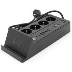 Мережевий фільтр живлення Voltronic G12H, 4 роз, 4USB 3,2А, 2 Type-C, 2м Black (YT-G12H) - Картинка 3