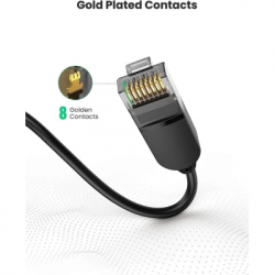 Патч-корд 1.5м, U/UTP CAT 6A Copper Ethernet Cable тонкий(діаметр 2.8мм) NW122 Black Ugreen (70333) - Картинка 2