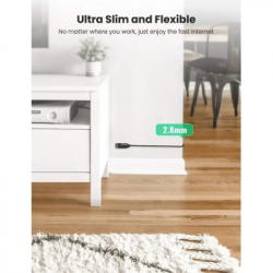Патч-корд 1.5м, U/UTP CAT 6A Copper Ethernet Cable тонкий(діаметр 2.8мм) NW122 Black Ugreen (70333) - Картинка 7