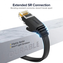 Патч-корд 2м, U/UTP Cat 6 CCA Lan Cable NW102 Black Ugreen (20160) - Картинка 3