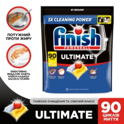 Таблетки для посудомоечных машин Finish Ultimate Лимон 90 шт. (5908252021017) - Картинка 2