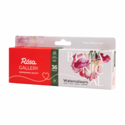 Акварельні фарби Rosa Gallery BOTANICAL, 36*1,6мл, півкювета, металевий пенал (4823098548102) - Картинка 3