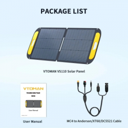 Портативна сонячна панель Vtoman 110W 19V IP67 MC-4/Anderson/XT60/DC5521 (VS110) - Картинка 6