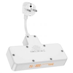 Сетевой фильтр питания HOCO AC11A, 2 роз, 3 USB, USB-C, 17W, 1,5м Black (AC11AB) - Картинка 3