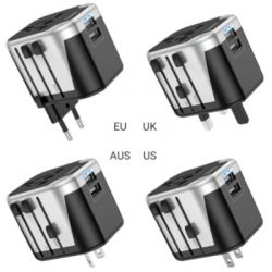 ������� ������ ������� HOCO AC5 1 ���, 2 USB, 1,5�, Black/Gray (AC5ABG)
