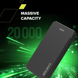 Батарея універсальна Canyon OnPower 200 20000mAh, 5В/2А, Black (CNS-CPB200B) - Картинка 6