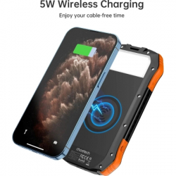 Батарея універсальна Choetech 10000mAh, 5V/2.1A, solar panel, Qi-5W, Black-Orange (B659-OR) - Картинка 5