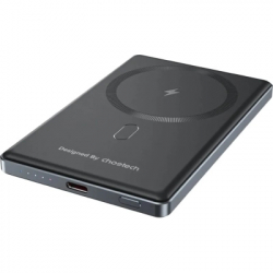 Батарея універсальна Choetech Magnetic Wireless 5000mAh, 20W, PD, Qi-15W, Black (B738-CCBK) - Картинка 3