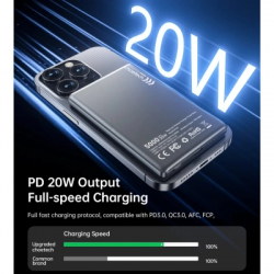 Батарея універсальна Choetech Magnetic Wireless 5000mAh, 20W, PD, Qi-15W, Black (B738-CCBK) - Картинка 6