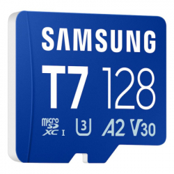 Карта пам'яті Карта пам'яті Samsung 128GB microSDXC class 10 UHS-I U3 V30 A2 T7 (MB-MB128T/WW) - Картинка 2