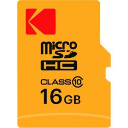����� ������ microSDHC, 16Gb, Kodak, Class10 UHS-I U1, SD �������, Bulk (EKMSDM16GHC10CJ60K)
