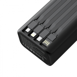 Батарея універсальна XO 30000mAh, PD/20W, QC/22,5W, Lamp, black (XO-PR285) - Картинка 4